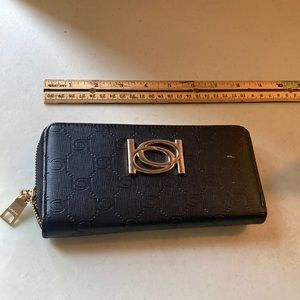 Bebe Los Angeles Black Monogram Wallet